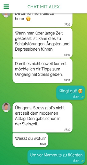 App-Screenshot zum Chat